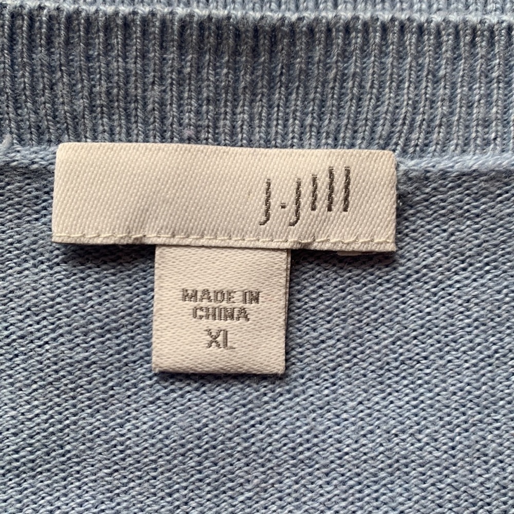 J Jill XL light blue sweater with front button detail - Picture 4 of 5